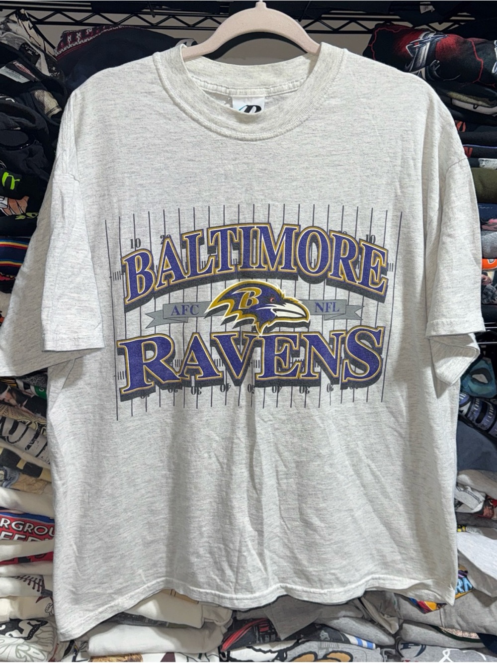Vintage 90s Dynasty NFL Baltimore Ravens Gray Shirt Size Xl